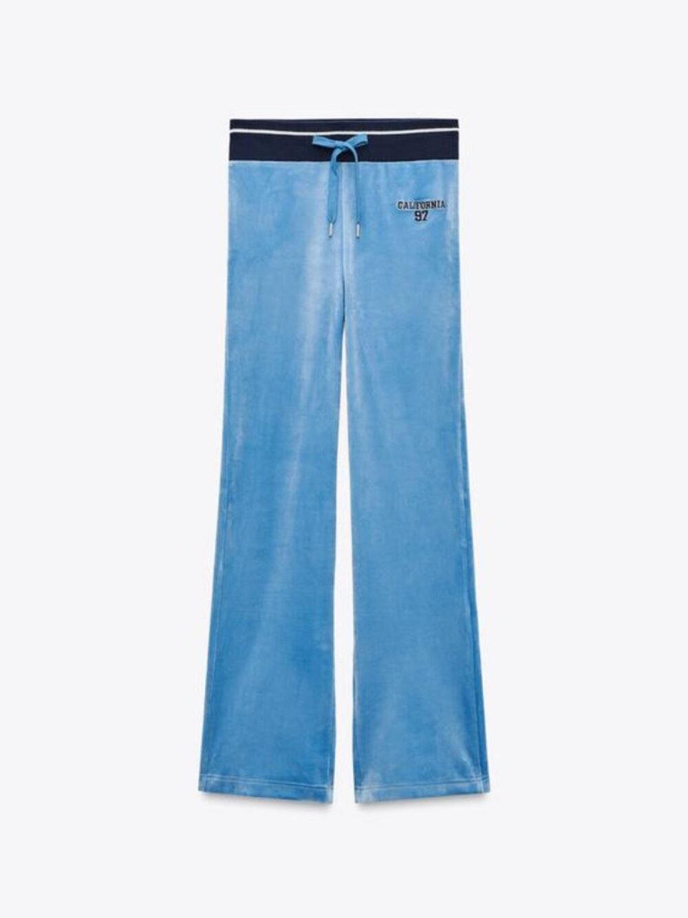 Women's Embroidered Velvet Drawstring Pants - Size LARGE